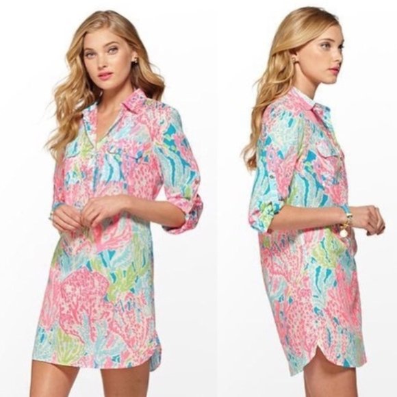 Lilly Pulitzer Dresses & Skirts - LILLY PULITZER Captiva Tunic Dress Let's Cha Cha L